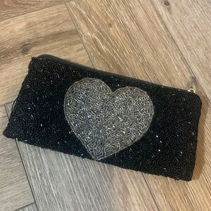 Expressions NYC Beaded Heart clutch